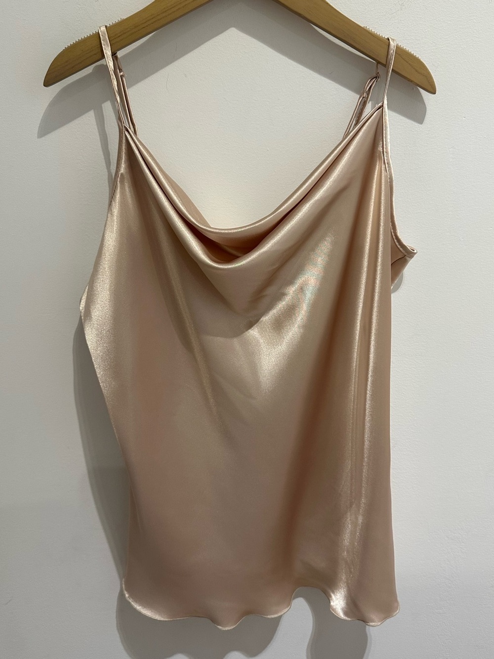 Nicole Miller Satin Cowl Neck Cami - Champagne large